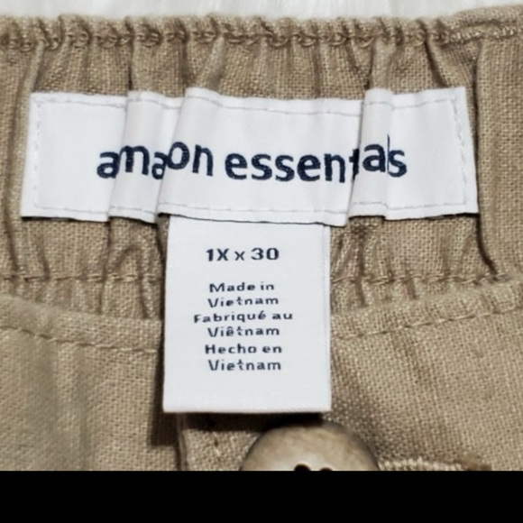 NWT Amazon Essentials Men's Big & Tall Linen Blend Khaki Pants -DXL Size 1X x 30 - Picture 7 of 7
